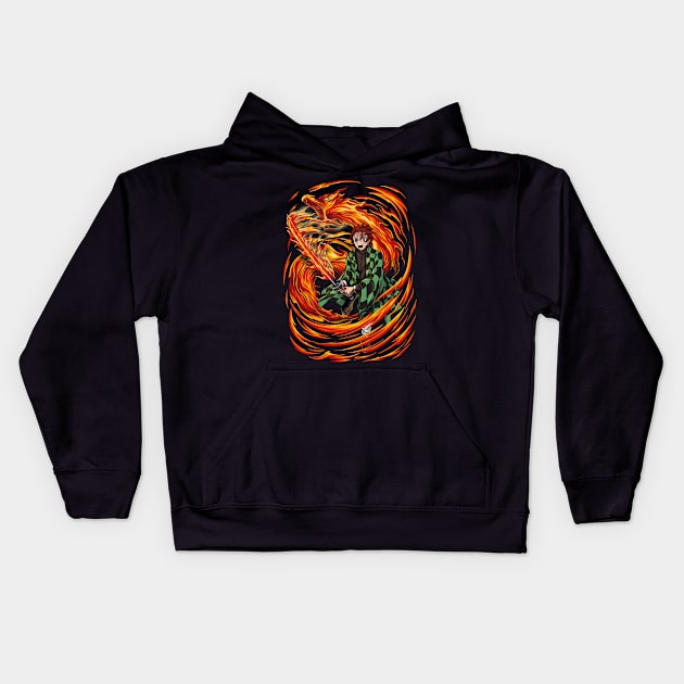 Breath of the sun Kids Hoodie by Alanside